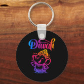 Porte-clés Happy Diwali Deepavali Hindu Indian Festival Of Li (Recto)