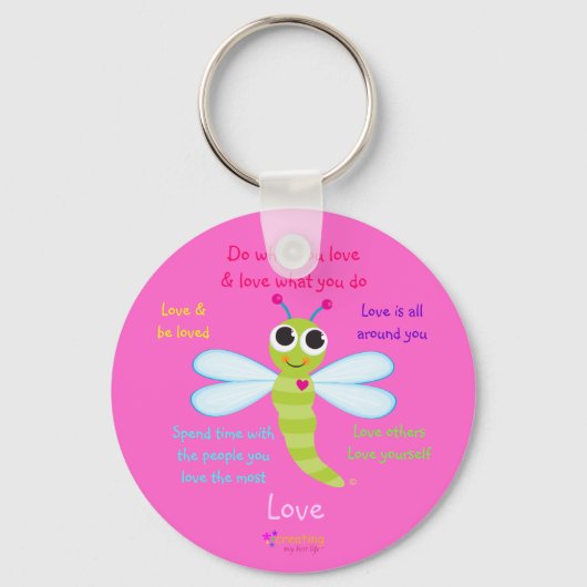 Porte-clés Happy Dragonfly "Love" Porte - clé (Recto)