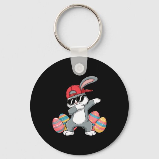 Porte-clés Happy Easter Bruh Bunny Dab Rabbit Dance Boys Kids (Recto)