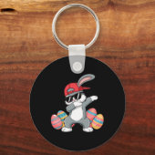 Porte-clés Happy Easter Bruh Bunny Dab Rabbit Dance Boys Kids (Recto)