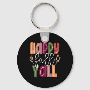 Porte-clés Happy Fall Yall Pumkin Thanksgiving Halloween Cut