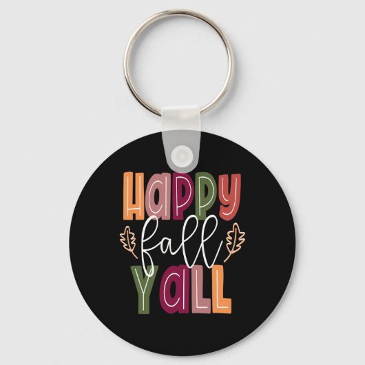 Porte-clés Happy Fall Yall Pumkin Thanksgiving Halloween Cut (Recto)