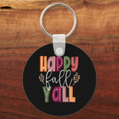Porte-clés Happy Fall Yall Pumkin Thanksgiving Halloween Cut (Recto)