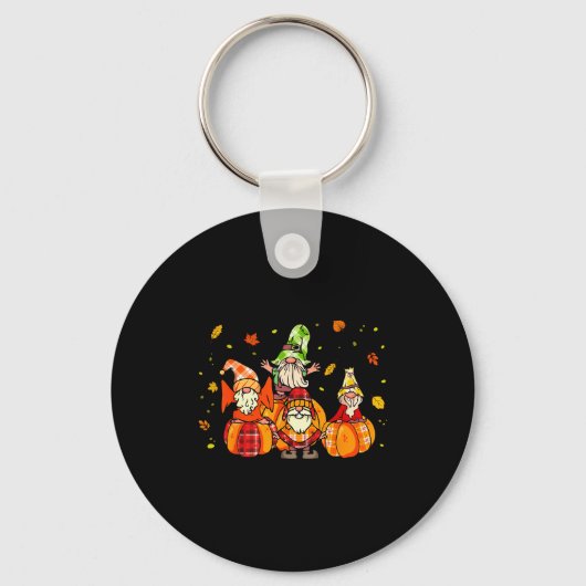 Porte-clés Happy Fall Yall Shirt Buffalo Pumpkin Autumn Gnome (Recto)