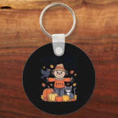 Porte-clés Happy Fall Y'all Thanksgiving Halloween Femmes Hom (Recto)