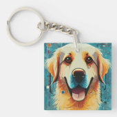 Porte-clés Happy Golden Retriever (Devant)
