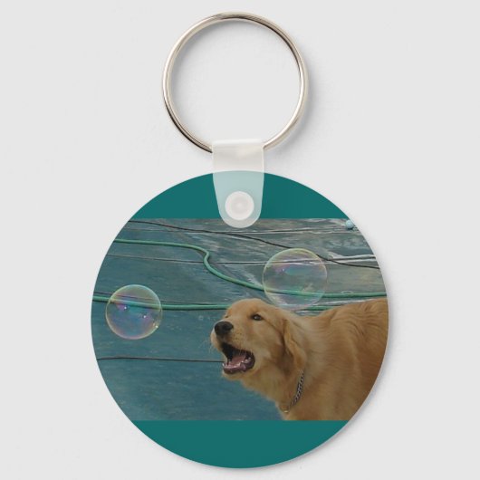 Porte-clés Happy Golden Retriever (Recto)
