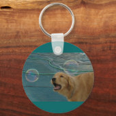 Porte-clés Happy Golden Retriever (Recto)