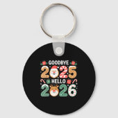 Porte-clés Happy Goodbye 2025 Hello 2026 Festive New Year Loo (Recto)