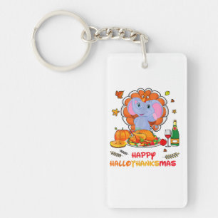 Porte-clés Happy Hallo Merci Mas Elephant Thanksgiving Cadeau