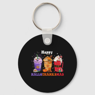 Porte-clés Happy Hallothanksmas Coffee Halloween Thanksgiving
