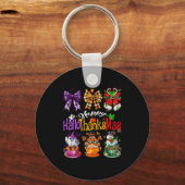 Porte-clés Happy Hallothanksmas Coquette Bow Coffee Latte Can (Recto)
