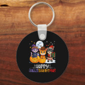 Porte-clés Happy Hallothanksmas Funny Halloween Thanksgiving  (Recto)