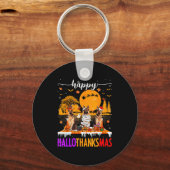 Porte-clés Happy Hallothanksmas Halloween Xmas German Shepher (Recto)