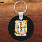 Porte-clés Happy Hallothanksmas Y’all Coquette Bow Halloween (Recto)