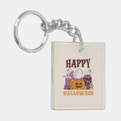 Porte-clés Happy Halloween café brasse (Devant gauche)