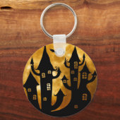 Porte-clés Happy Halloween Château et Porte - clé de Pleine l (Recto)
