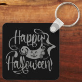 Porte-clés Happy Halloween chauves-souris Jack-o'-lantern (Verso)