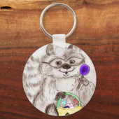 Porte-clés Happy Halloween Costumed Raccoon (Recto)