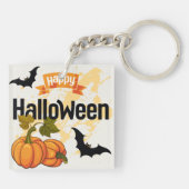Porte-clés Happy Halloween design (Dos)