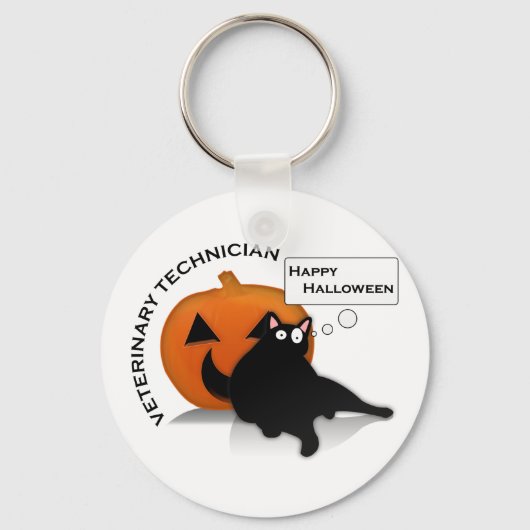Porte-clés Happy Halloween Vet Tech! (Recto)