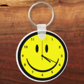 Porte-clés Happy Hippy face horloge (Recto)