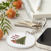 Porte-clés Happy Holidays Tree Porte - clé acrylique (Devant droit)