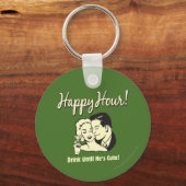 Porte-clés Happy Hour : Boire jusqu'à ce qu'il soit mignon (Recto)
