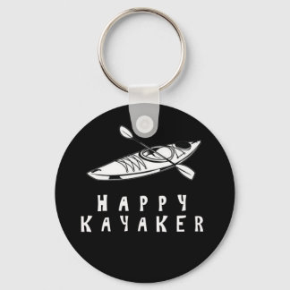 Porte-clés Happy Kayaker paddle kayak bateau