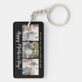 Porte-clés Happy Mother's Day Photo Collage Custom Black (Dos)