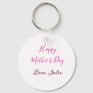 Porte-clés Happy Mothers Day pink calligraphy mom grandmother