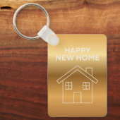 Porte-clés Happy New Home - Gold Gradient background  (Recto)