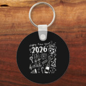 Porte-clés Happy New Year 2026 Bow Funny  (Recto)