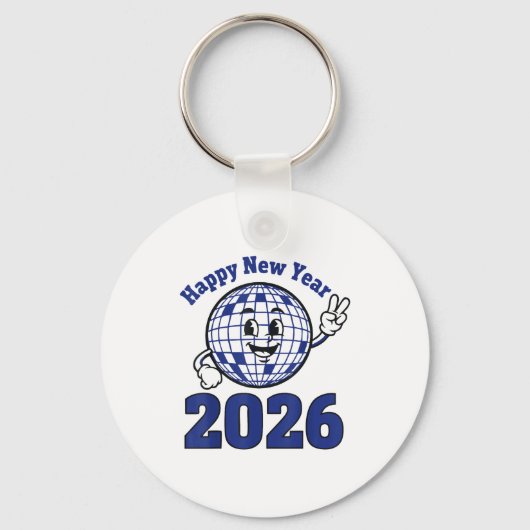 Porte-clés Happy New Year 2026 Celebration Design  (Recto)