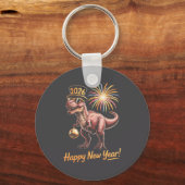 Porte-clés Happy New Year 2026 Dinosaur Funny Dino Tee For Ad (Recto)