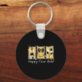 Porte-clés Happy New Year 2026 Gold Coquette Bow Disco Ball C (Recto)
