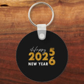 Porte-clés Happy New Year 2026 Goodbye 2025 Hello 2026 (Recto)