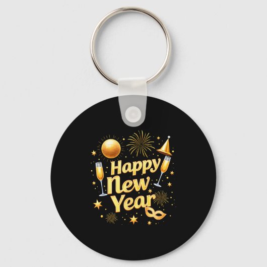 Porte-clés Happy New Year 2026 New Years Eve Party Countdown (Recto)