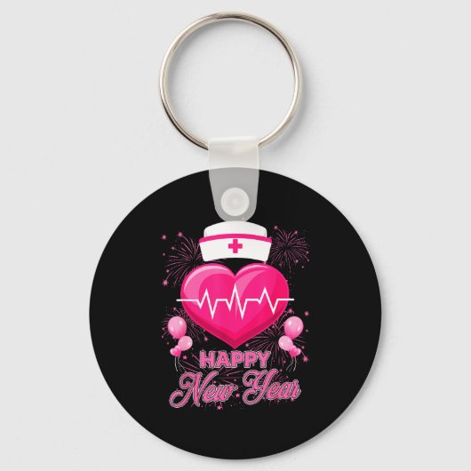 Porte-clés Happy New Year Nurses Heartbeat New Years Eve Part (Recto)