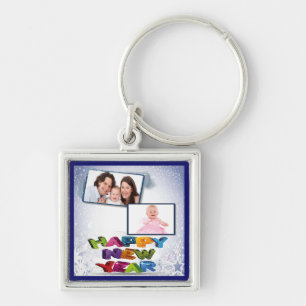 Porte-clés Happy New Year's Add Your Photo Keychain