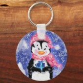 Porte-clés Happy Penguin - Noël (Recto)
