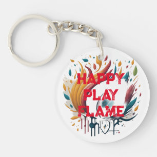 Porte-clés Happy Play Flame Design pour un look audacieux