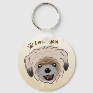 Porte-clés Happy Shih Tzu Amoureux des chiens I Woof You Paws