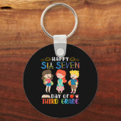 Porte-clés Happy Six Seven Day Of Third Grade Student Back To (Recto)