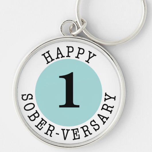Porte-clés Happy Sober-versary Card (Devant)