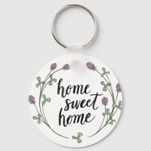 Porte-clés Happy to Bee Home Mots I | Maison Sweet Home (Recto)