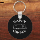Porte-clés Happy Trailer Camper, Retro Camping Caravan Tee (Recto)