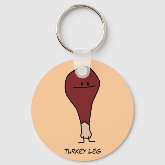 Porte-clés Happy Turkey Leg Drumstick protein bird (Recto)