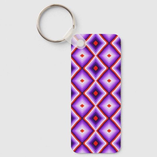 Porte-clés Harlequin Jester Purple Checkered Pattern (Recto)