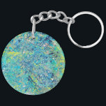 Porte-clés Harmoni Series No. 1 – Resonance keychain<br><div class="desc">Carry a moment of balance with you. This design from the Harmoni Series transforms vibrant turquoise, deep indigo, and luminous chartreuse into a compact piece of contemporary abstract art. Expressive splashes and layered movement create a sense of rhythm and flow — a reminder that harmony can exist even within energy...</div>